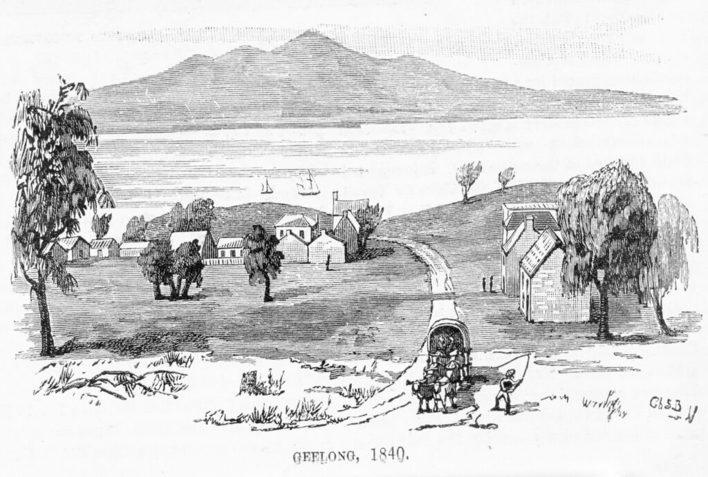 Sketch of Geelong circa 1840